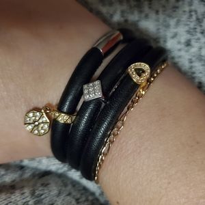 3 Tier leather bracelet